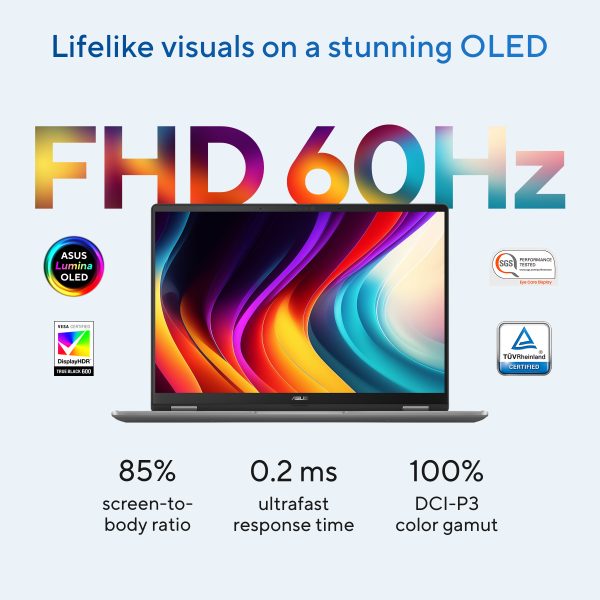 Asus TP3407SA Vivobook 14 Flip Ultra7 258V 1TB SSD 32GB RAM 14" 2.8K OLED Touch Asus certified refurbished with 12 month warranty