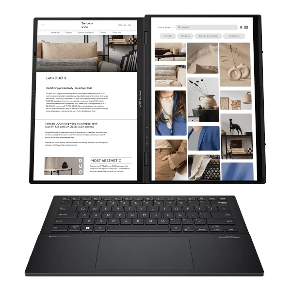 Asus Zenbook Duo UX8406 Ultra9 285H 32GB RAM 1TB SSD Intel Arc 14" 3K OLED Touch Asus certified refurbished with 12 month warranty